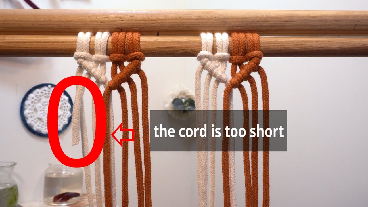 2 WAYS to add macrame cord when RUNNING OUT| double half hitch knot addition
