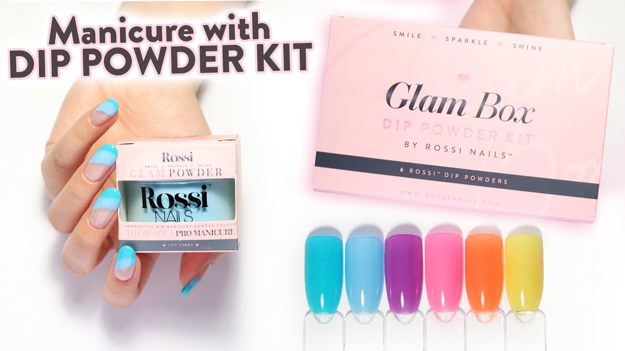 Easy Dip Powder Design using Rossi - Somewhere Over The Rainbow - Kit 🦄