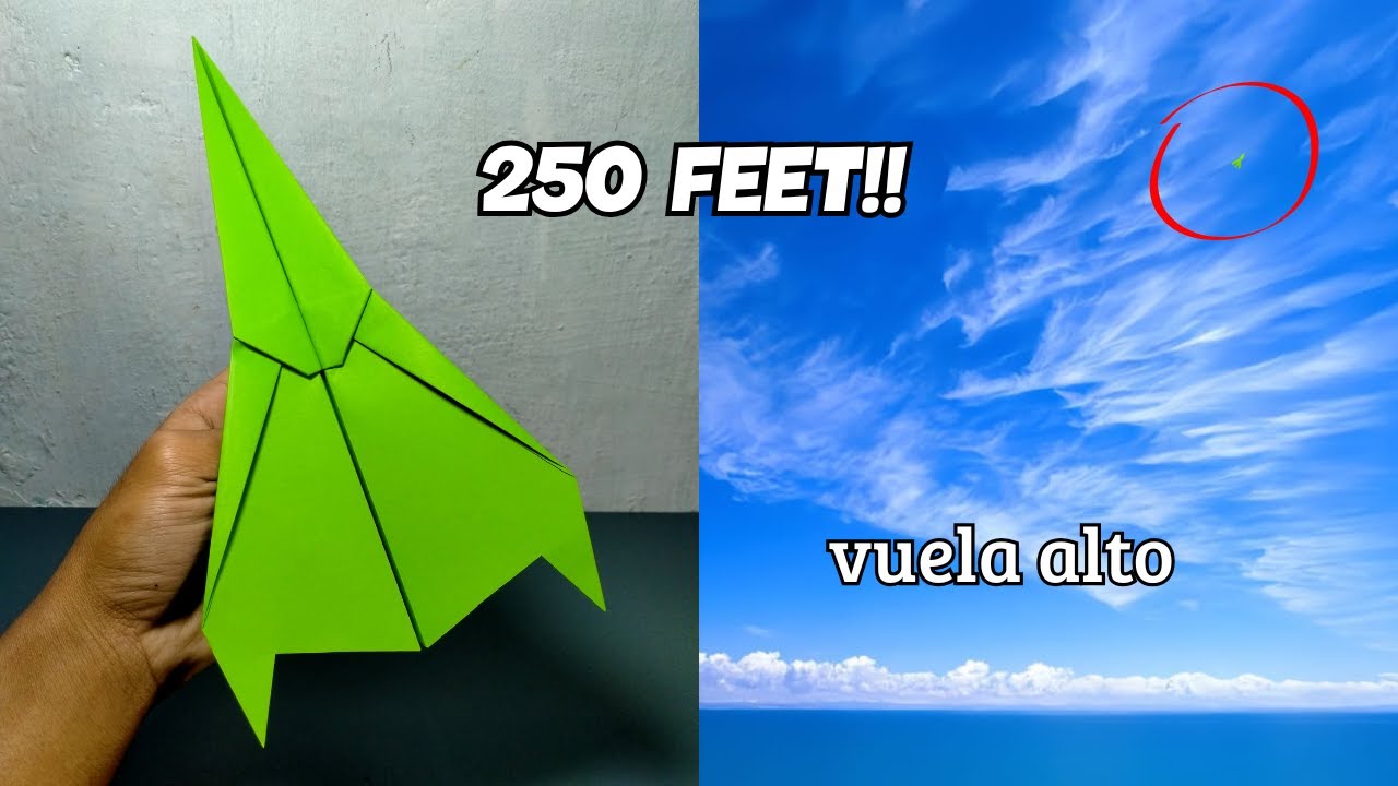 Cómo hacer un avión de papel que vuele alto hasta 250 pies