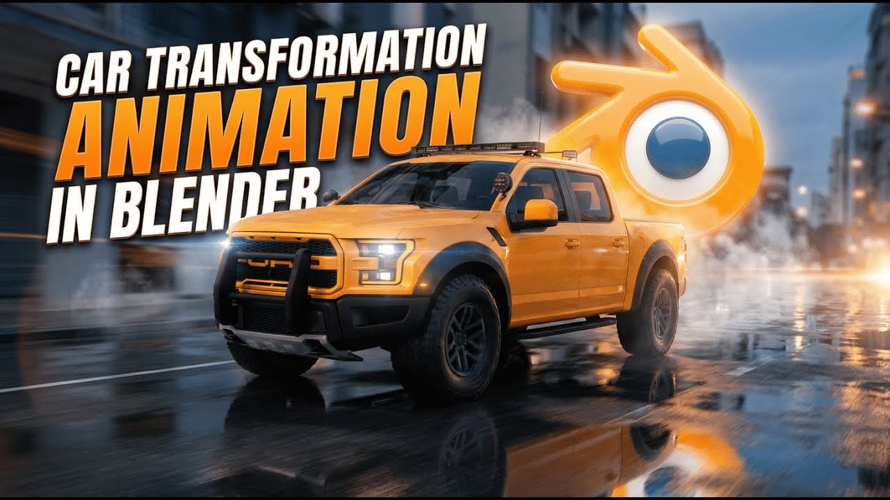 Анимация трансформации автомобиля в Blender l Урок по Blender l Простой урок