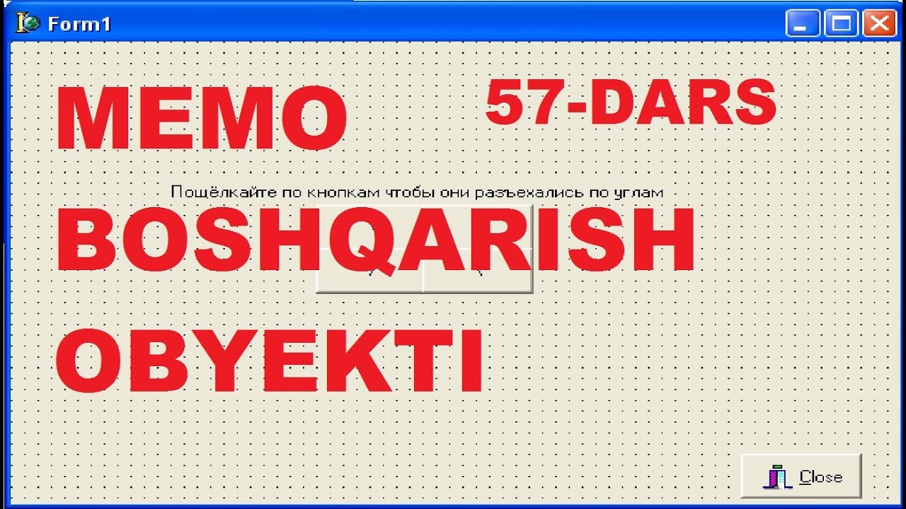 57 dars. Memo BOSHQARISH OBYEKTI. INFORMTIKA 10-SINF DELPHI DASTURLASH TILI