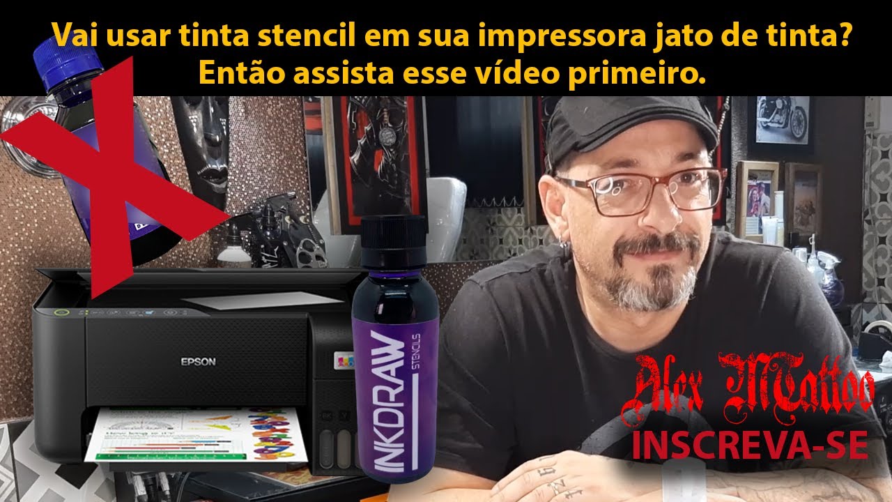 Tinta Stencil Tattoo para sua impressora jato de tinta - CUIDADO
