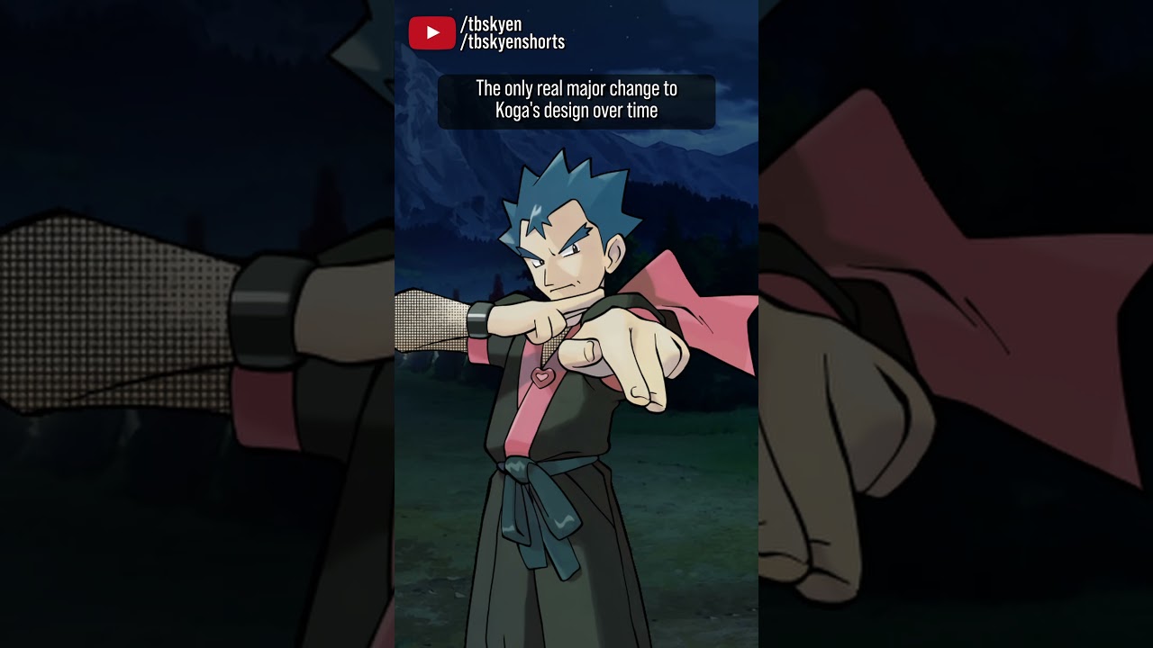Koga has gotten cartoonier over time - I think it's a downgrade | #pokemon
