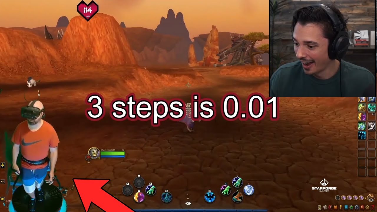 He Plays WoW with VR on a Treadmill