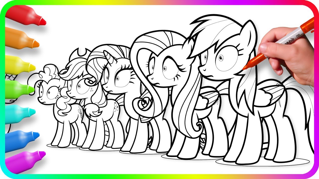 Coloring Pages MY LITTLE PONY - Hypnosis. How to color My Little Pony. Easy Drawing Tutorial Art