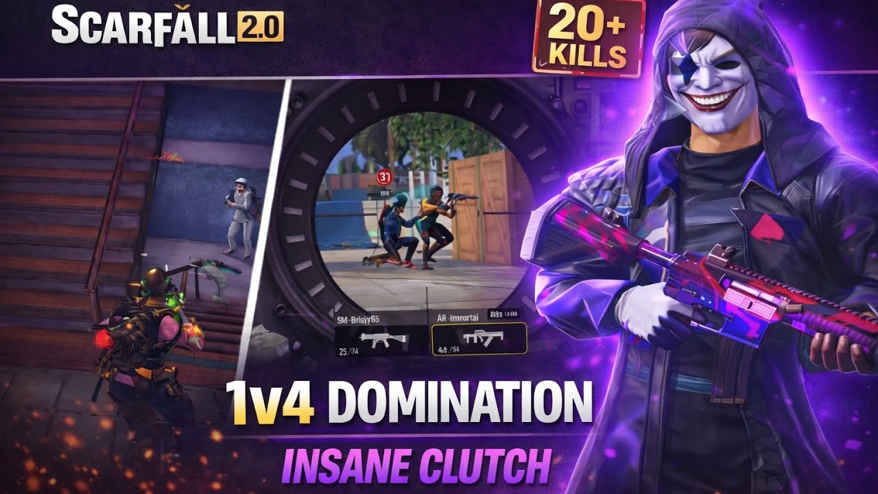 No One Survived This Scope Fight 💀 | 20+ Kills ScarFall Gameplay | SCARFALL 2.0 