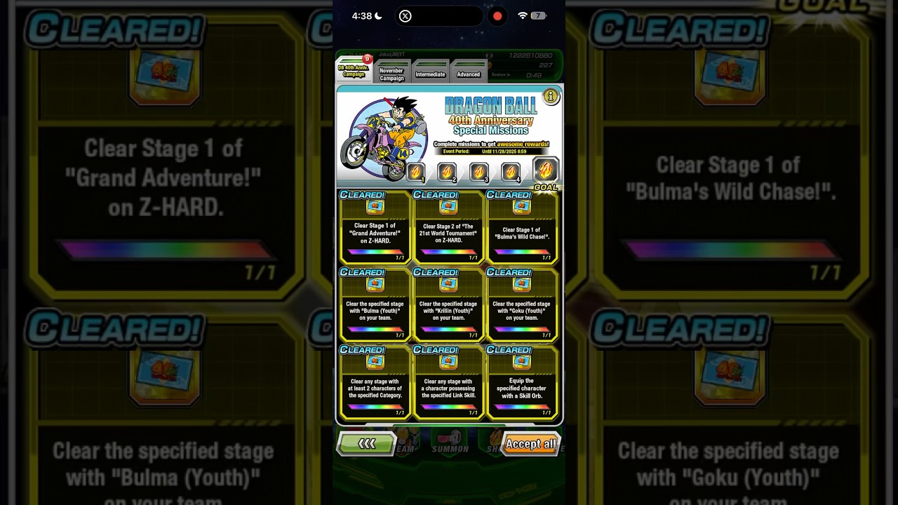 Dragonball 40th Anniversary Special Missions Week 2 