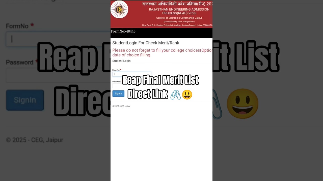 Reap Final Merit List 😃 | #reap @GyanOrbit712