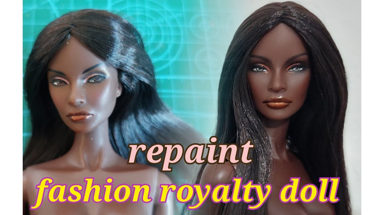 doll repaint tutorial, fashion royalty  doll ooak doll