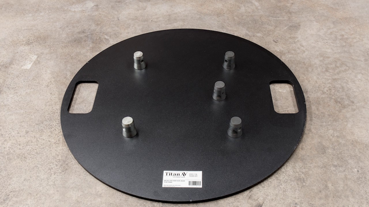 600mm round truss base plate spigot combinations