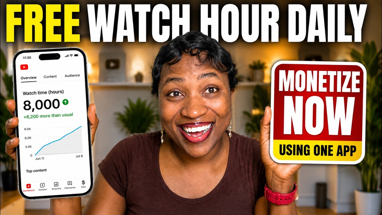 💃WOW You Can Now Get 8000 Watch Hours Using This New App