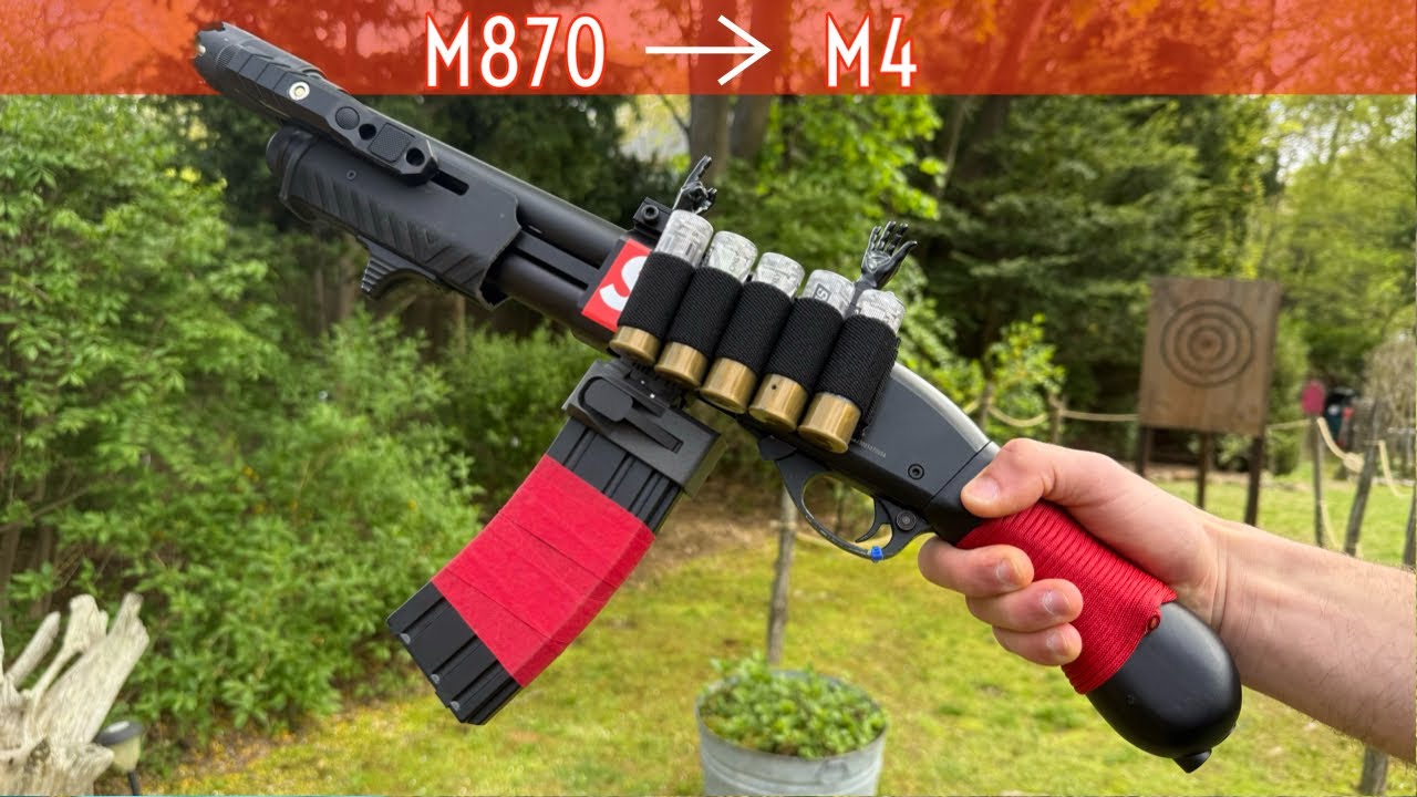 Running my Airsoft Shotgun on M4 Mags (Tapp M870 Adapter)
