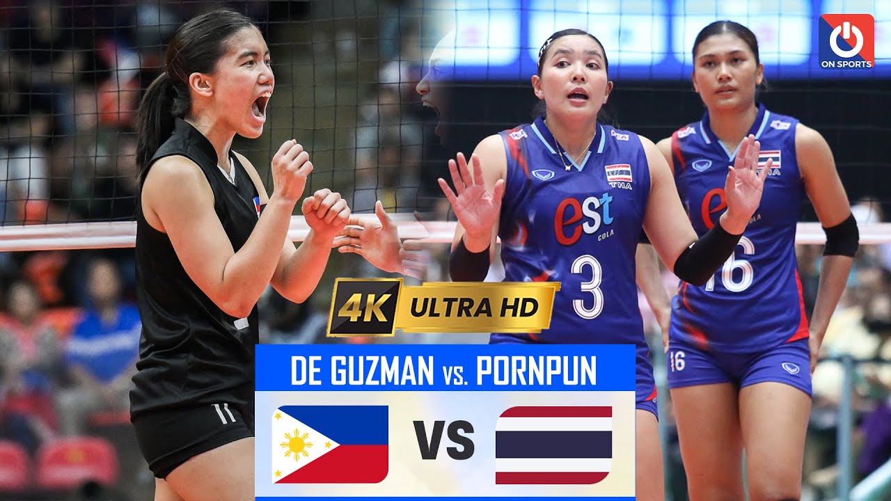 Full 4K | PHILIPPINES vs. THAILAND | Jia de Guzman vs. Pornpun Guedpard so tài chuyền hai