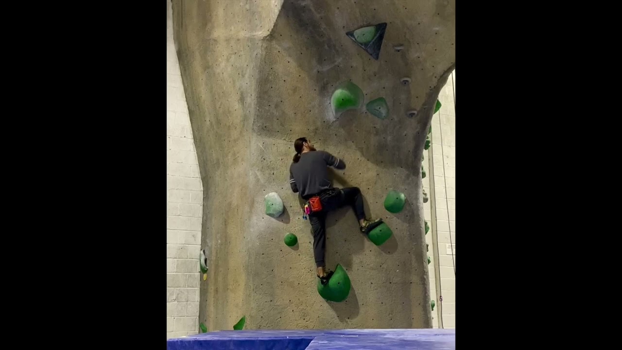 Climbing fun v4 5 with a jump at the end