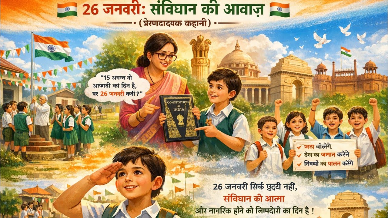 Happy republic Dey 🇮🇳|| 26 जनवरी संविधान की आवाज प्रेरणादायक कहानी@Sachinvoiceofficial 