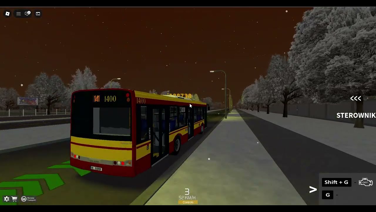 Roblox Warsaw Transport #6 Linia 141 Kierunek Rakowiec.