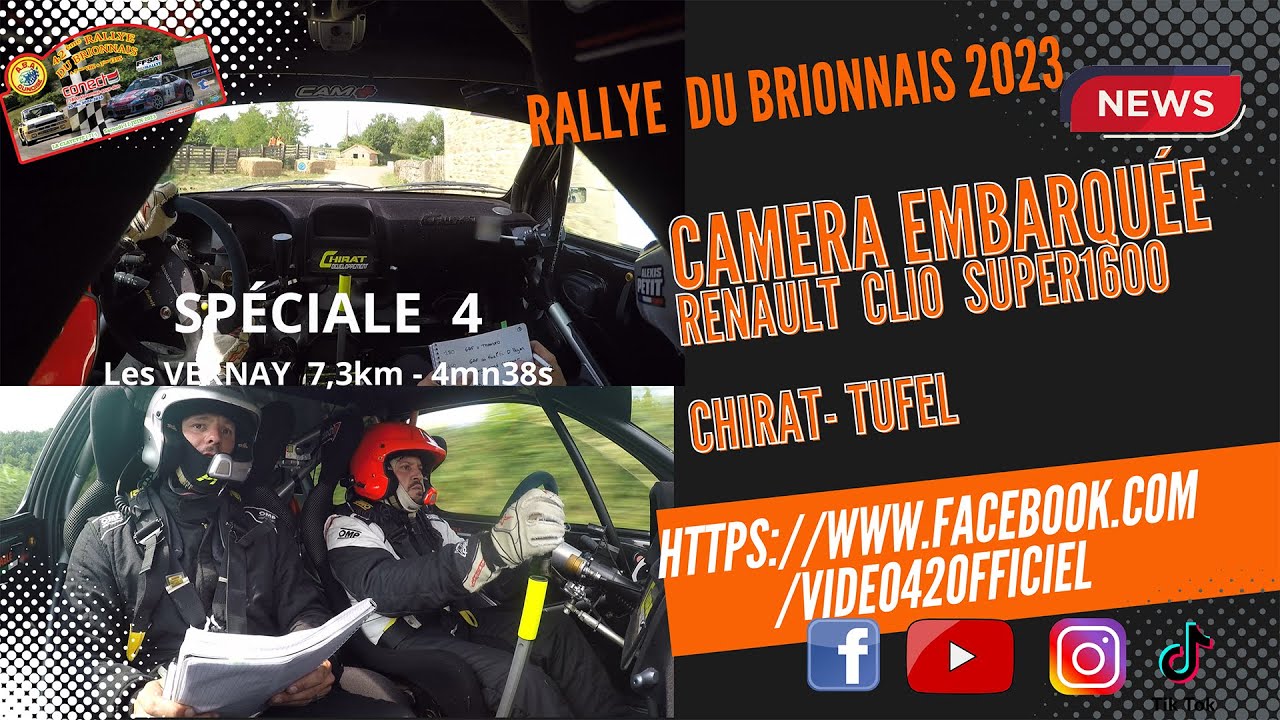 rallye du Brionnais 2023 onboard 🚀 Clio S1600 Chirat par video42officiel