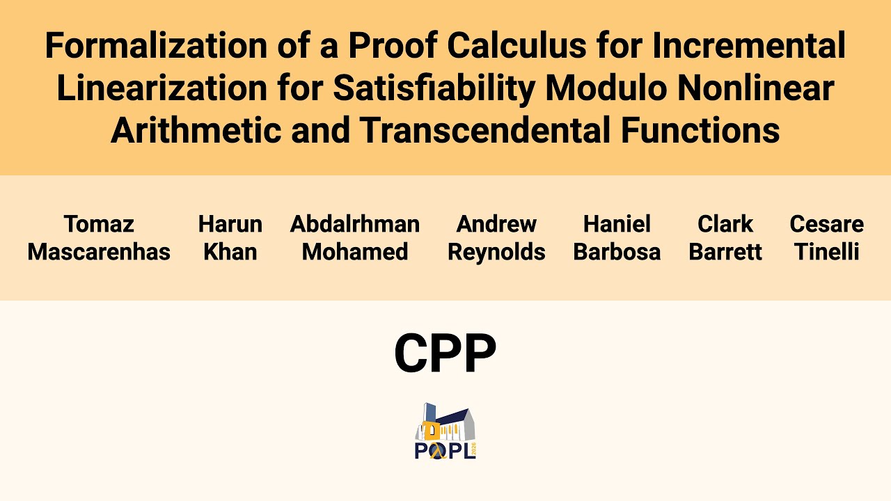 [CPP'26] Formalization of a Proof Calculus for Incremental Linearization for Satisfiability(…)