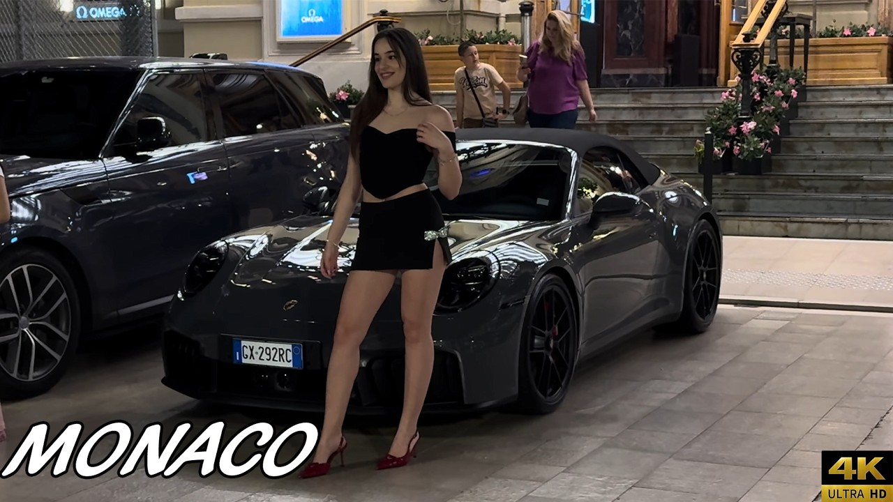 Monaco After Dark – Supercars, Beautiful Women&The Ultimate Luxury Lifestyle | Night Street Walk 4K