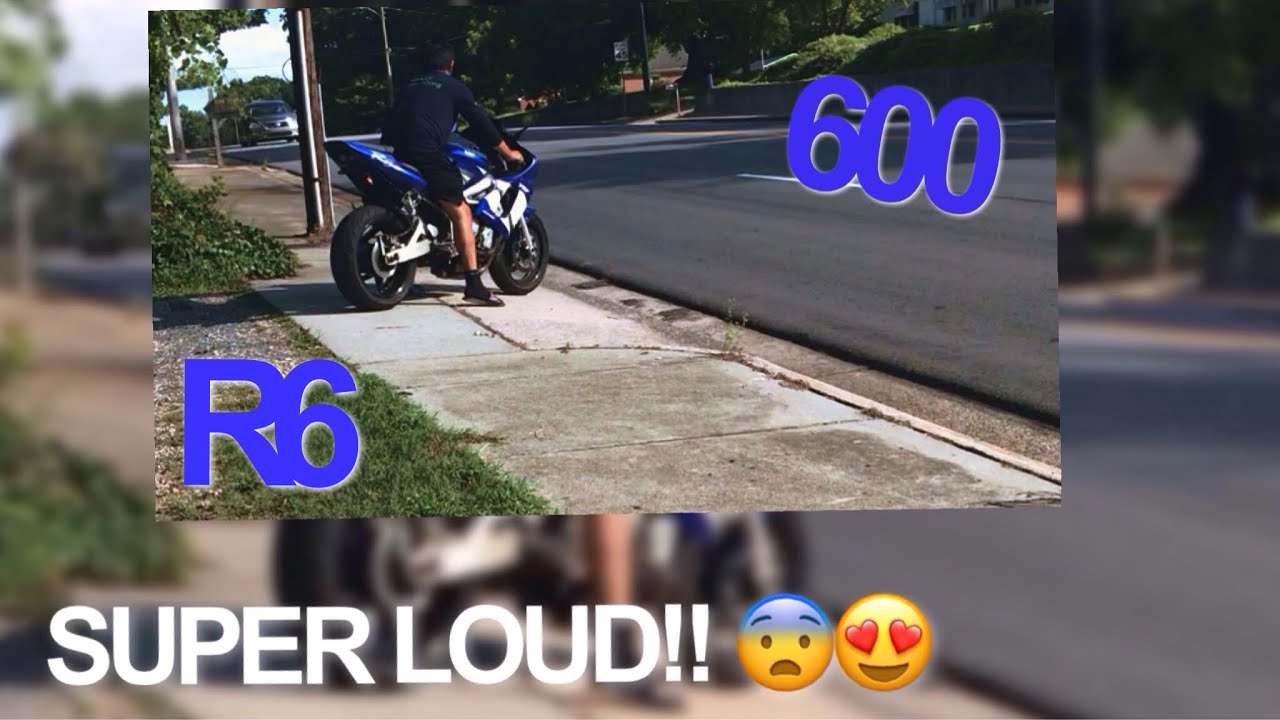 YAMAHA R6 straight pipe   | REALLY LOUD?