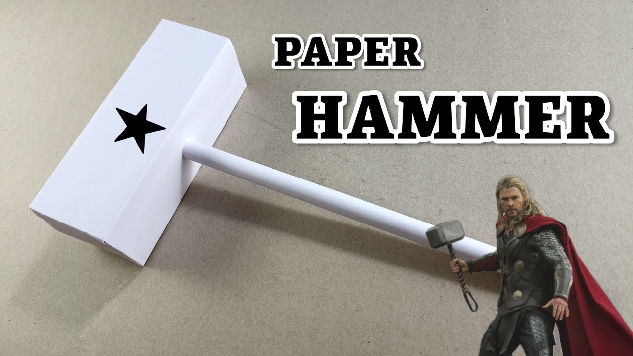 DIY ⚒️ - How to make HAMMER From A4 paper - Tutorial paper HAMMER