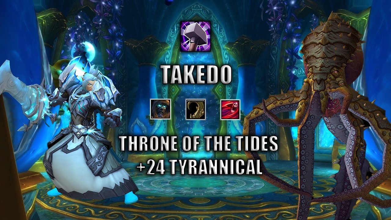 WoW Ret Paladin Mythic+ 10.2.5 POV | +24 Throne of the Tides | Tyrannical | Dragonflight Season 3