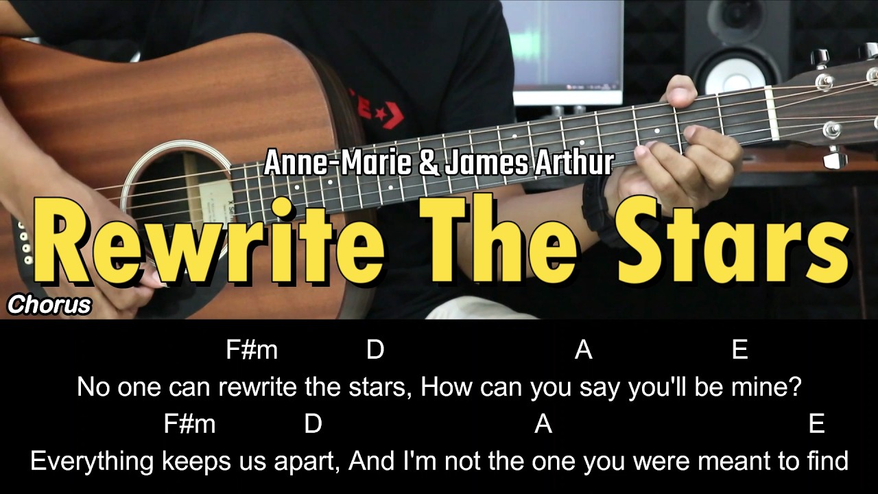 Rewrite The Stars - Anne-Marie & James Arthur | EASY Guitar Tutorial Chords / Lyrics - Guitar Lesson