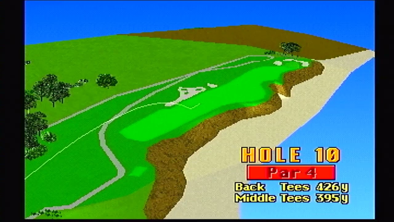 ペブルビーチの波濤プラス（プレイステーション版）トーナメントモード　ホール9からホール10まで