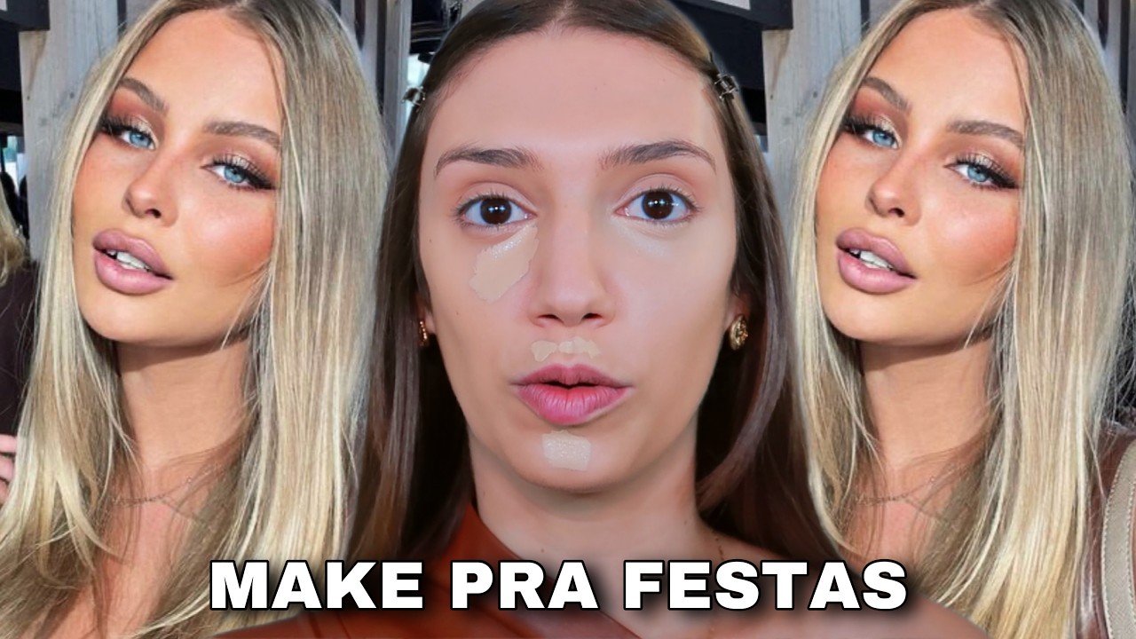 MAKE PRA FESTA *USANDO SÓ UMA MARCA* | MAQUIAGEM ELEGANTE PRA FESTAS SÓ COM BAUNY!!!!