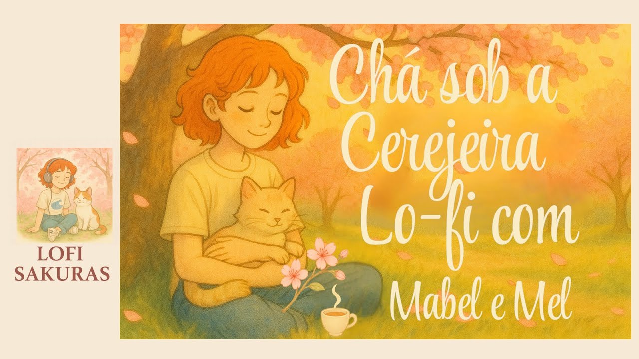 🌸Ch&aacute; sob a Cerejeira &ndash; Trilha Lo fi com Mabel & Mel | M&uacute;sica Relaxante e Aquarela Suave
