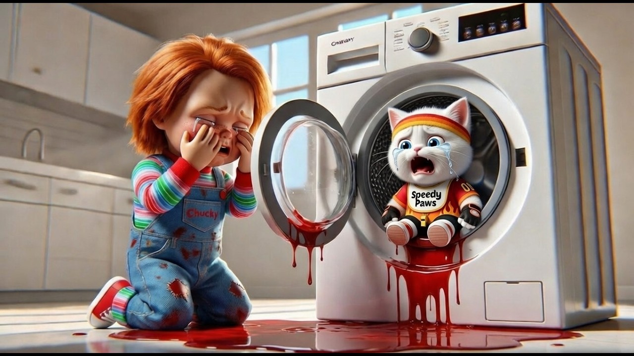 Poor Kitten Trapped in Machine 💔 | Chucky Rescue Him