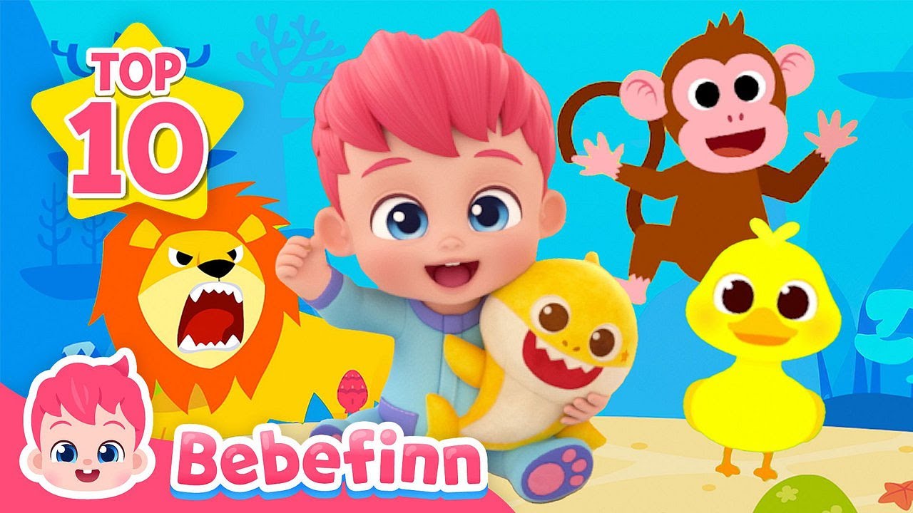 TOP 10 Animal SongsㅣKids Song CompilationㅣBebefinn Nursery Rhymes