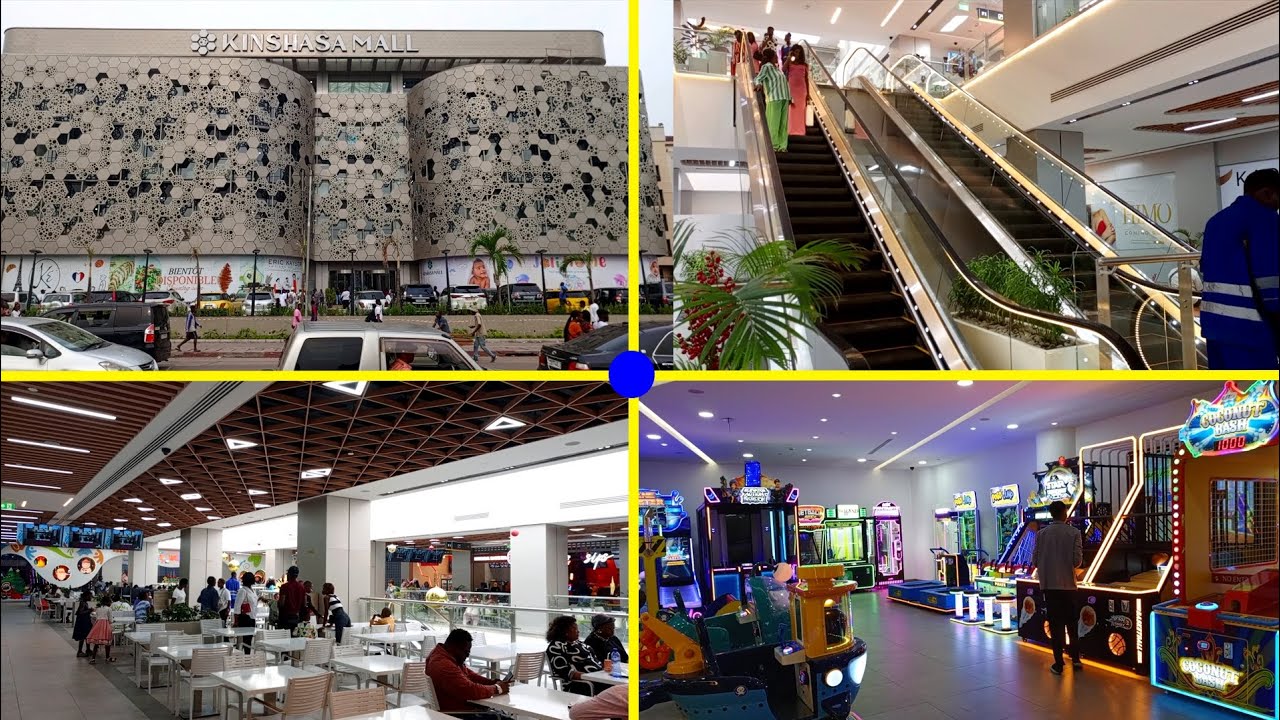 VOICI KINSHASA MALL, LE PREMIER GRAND CENTRE COMMERCIAL AVEC SES 5 ESCALATORS, GRAND PARKING SOUT...