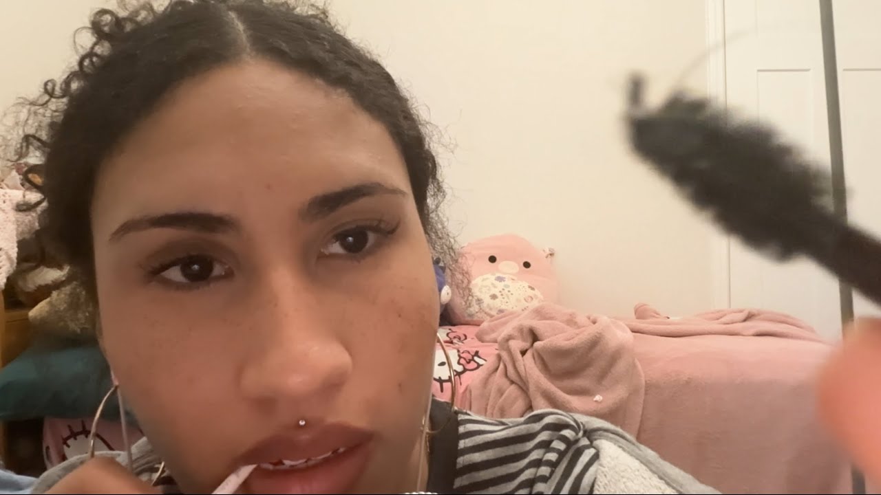 asmr putting mascara on ur prettty lil lashes and brows