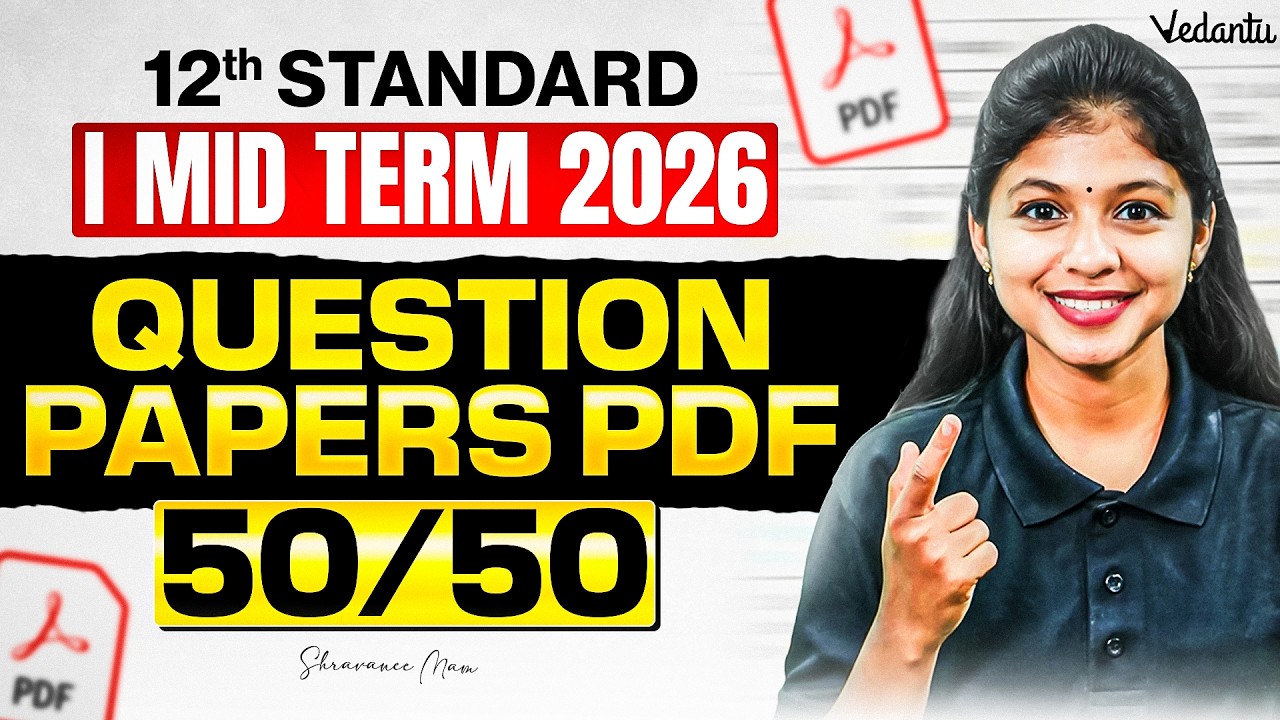 12th First Midterm Question Papers | 1st Midterm 2026 | TN State Board | Shravanee Ma'am