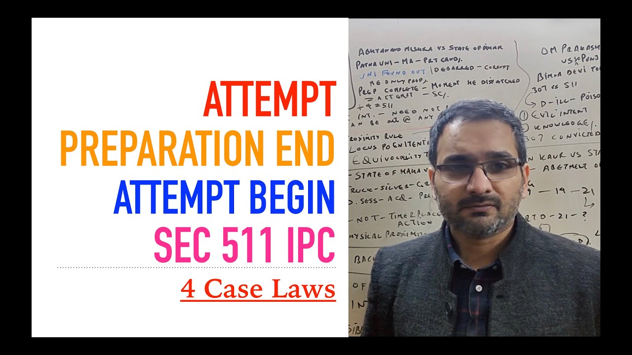 LLBx | Law of Crimes | Attempt | Sec 511 | IPC | Lecture 2