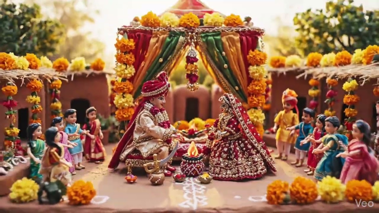 Miniature doll indian culture marriage 