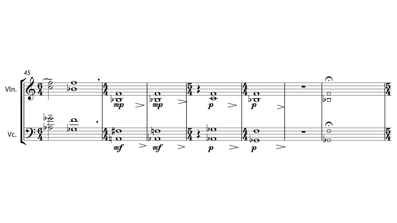 Michael Schultheis: Beauty is my desire, darkness my companion (for violin and cello)