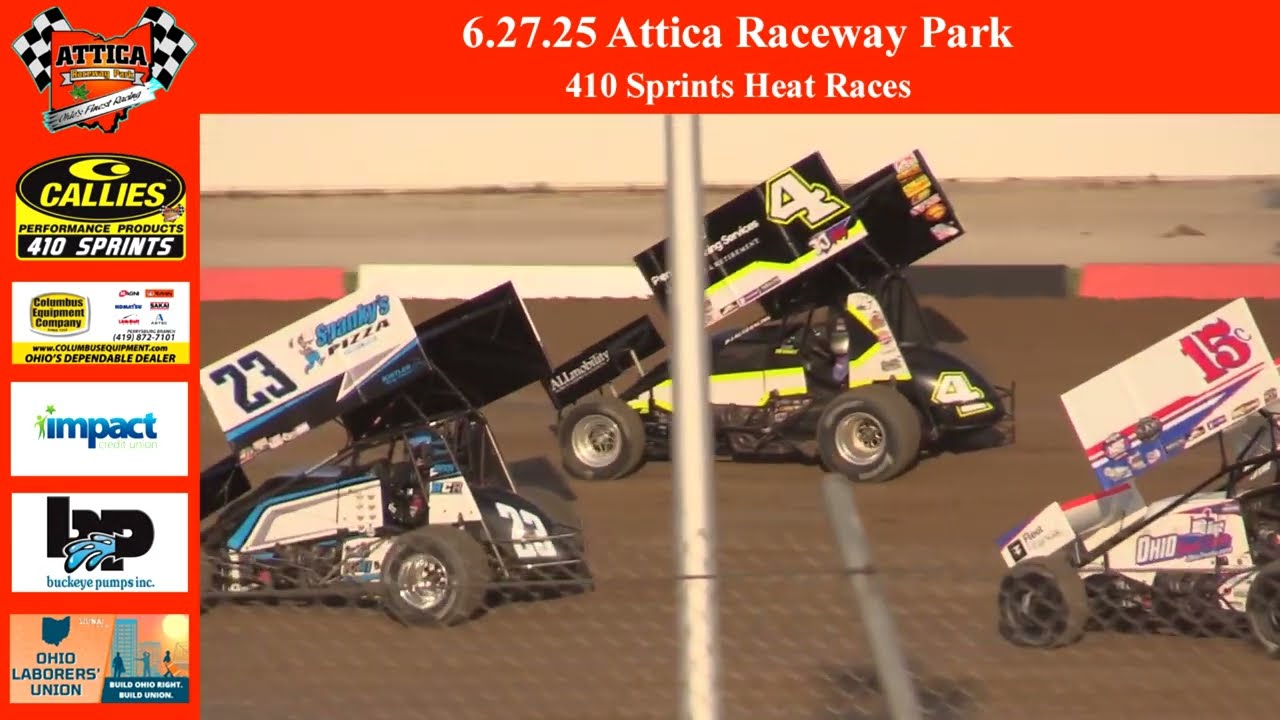 June 27th 2025 Attica Raceway Park Full Program