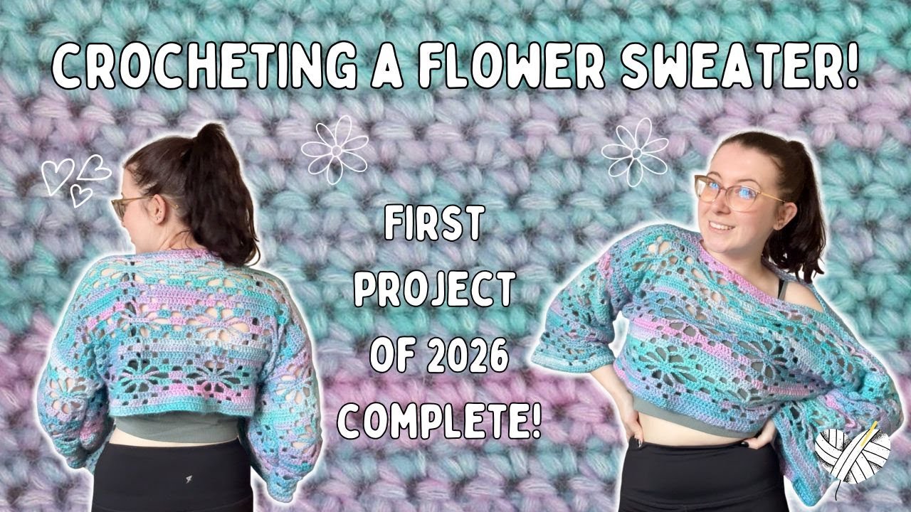 Crocheting a Flower Sweater! | Crochet with Me Vlog! | Bloom Stitch Studios
