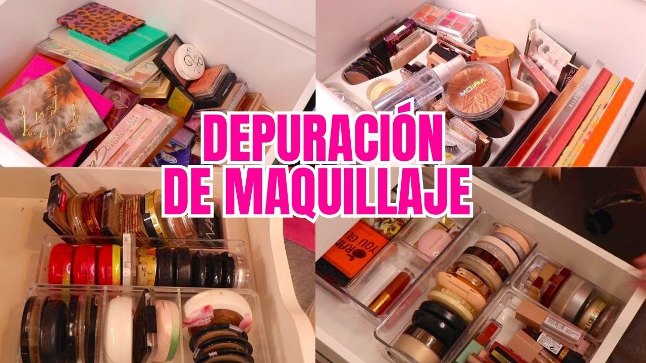 DEPURANDO TODA MI COLECCION DE MAQUILLAJE | PALETAS, BASES, RUBORES, LABIALES Y MAS
