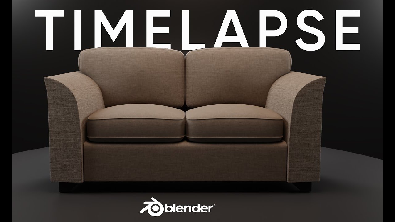 Sofa Modeling In Blender - 3D Timelapse