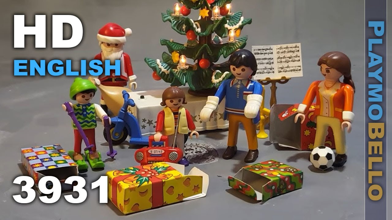 (2001) Playmobil 3931 Christmas Tree with Lights and Santa Claus (Playmobil set REVIEW)
