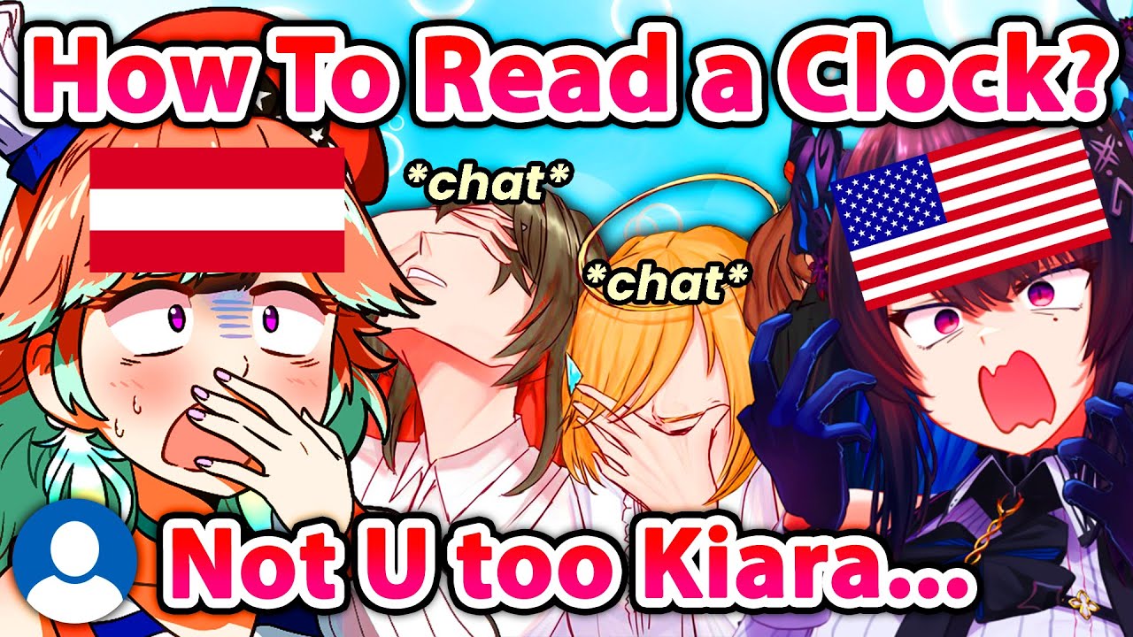 Nerissa and Kiara Don't Know How to Read a Clock and Broke Chat 【Hololive EN】