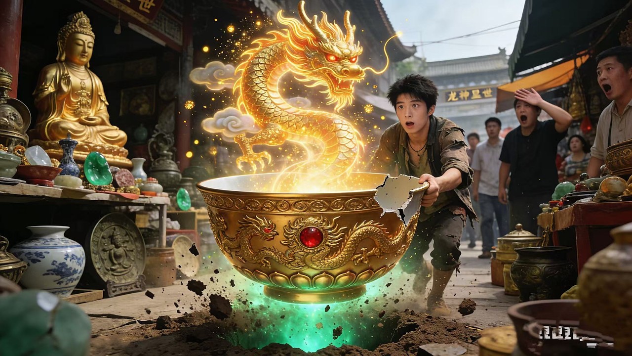 【全集】窮小子花五千買下老太破碗遭眾人恥笑，怎料黃金瞳一照，破碗當場顯露金身，竟是稀世國寶！無償贈予富豪反被招為乘龍快婿，憑神瞳逆天改命！#鉴宝#短剧#中國電視劇#爽剧