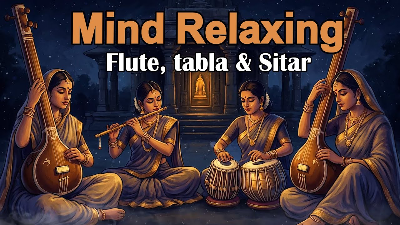 Mind Relaxing Flute Tabla and Sitar Compilation | Hindustani Instrumental Music