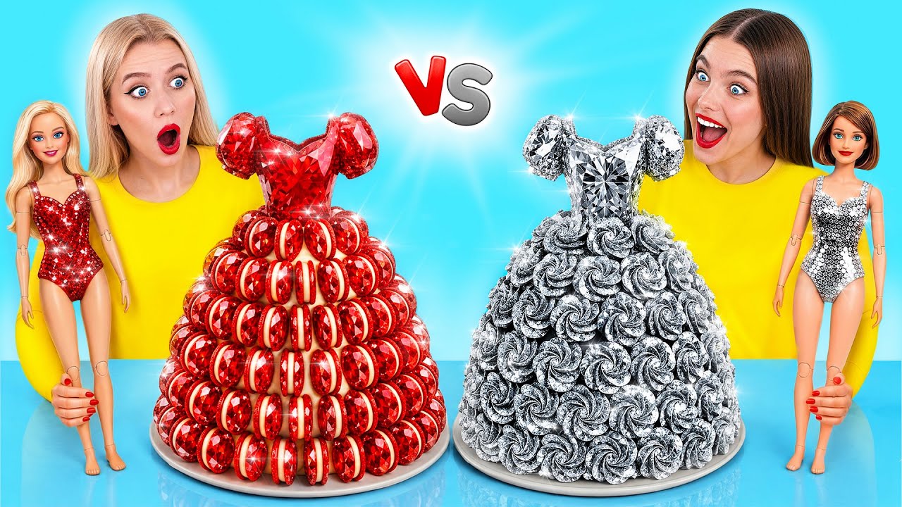 Cake Decorating Challenge Ruby vs Diamond | Eating Only Sweet 24 Hours by Multi DO Girls