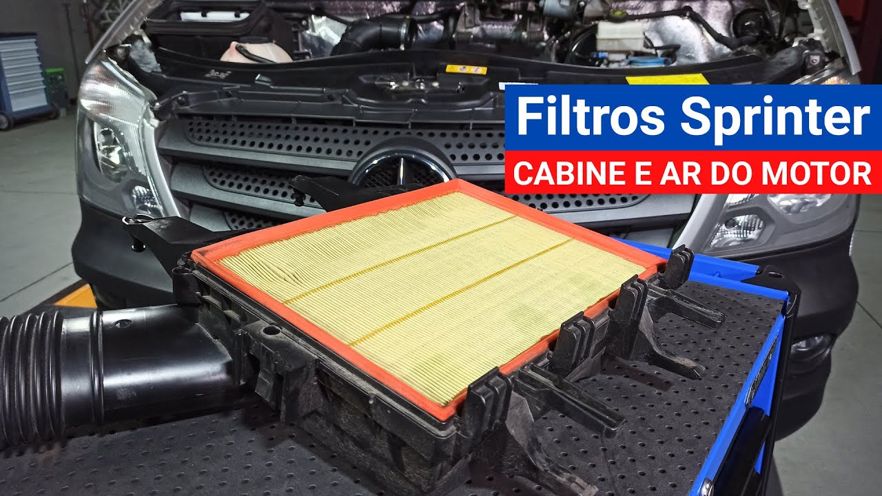 Troca dos filtros na Mercedes-Benz Sprinter: Filtro de cabine e de ar do motor