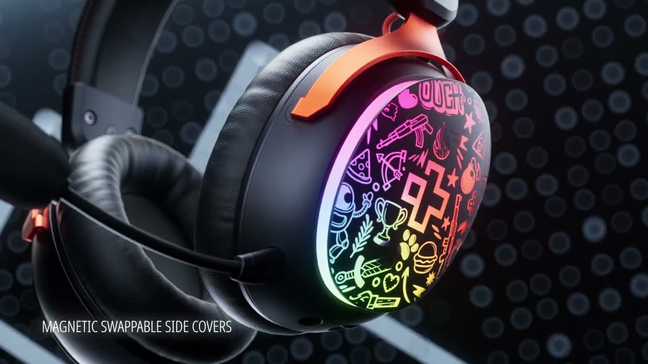 QK Pulse - Wireless gaming headset, Tri-mode, RGB, Software, AI noise-cancelling microphone