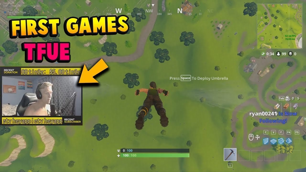 Tfue's FIRST EVER Game of Fortnite! (Nostalgia)